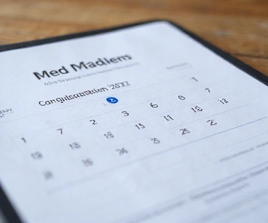 Kalender mit einem eingetragenen Termin